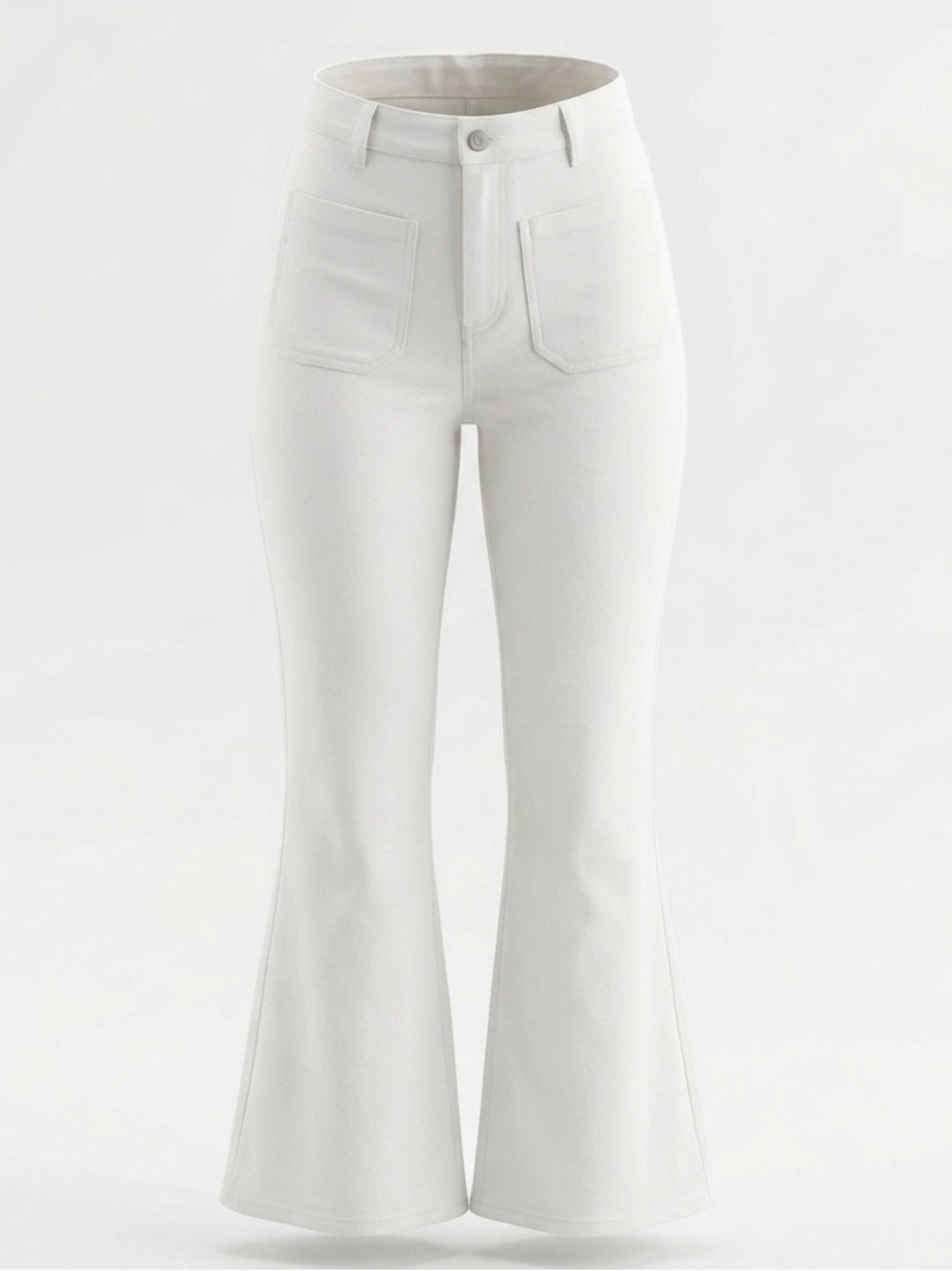 Nili Lotan Florence Flared Jeans - Cream Wash Denim - Size 25 - Made in USA